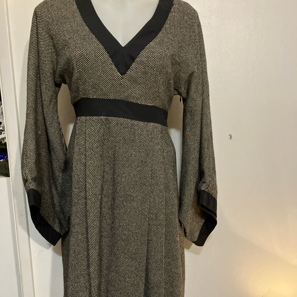 Mina stone vintage style (contemporary) flax linen 1940’s dress size 4